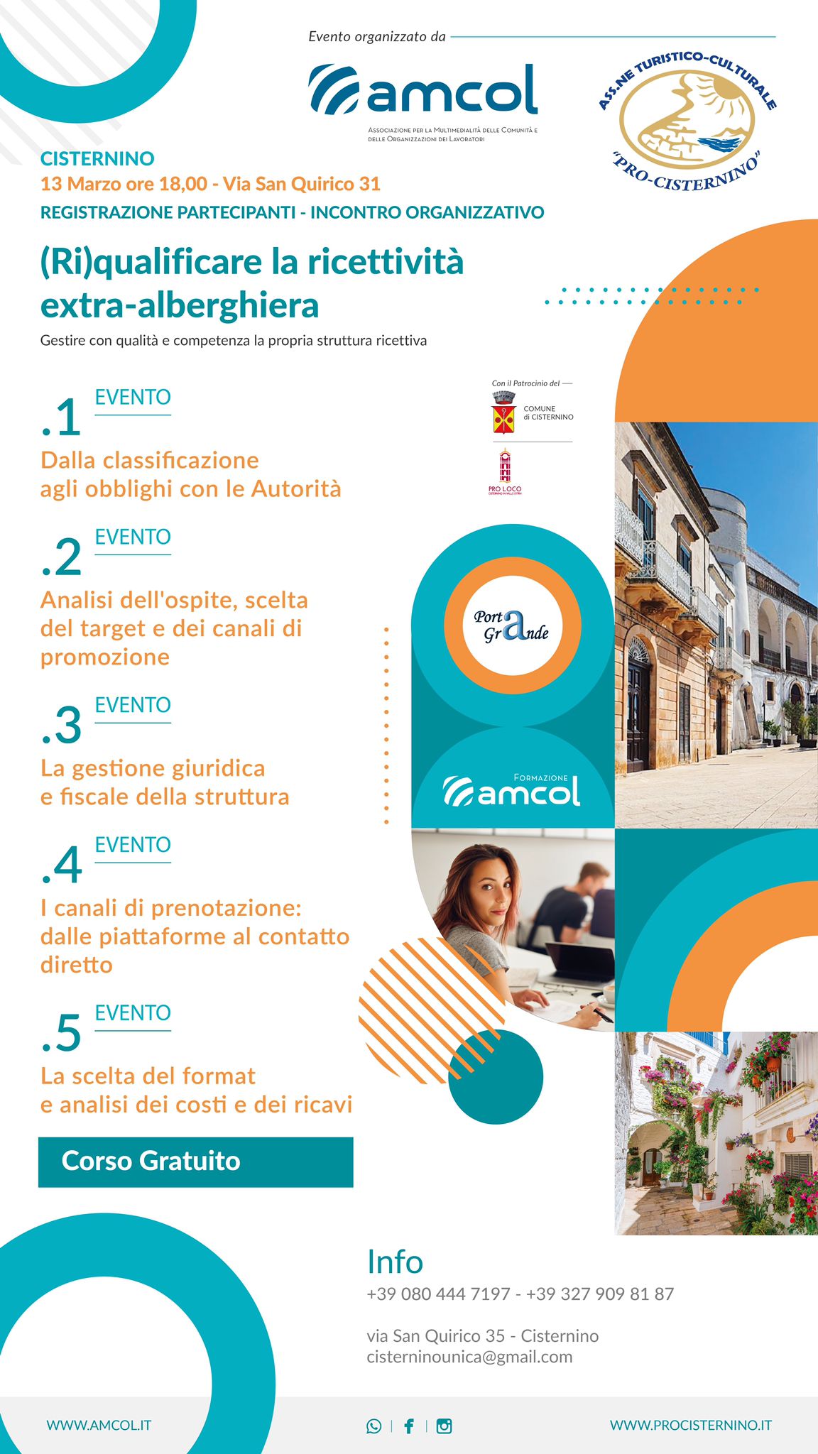 Cisternino: corso gratuito per la ricettività 